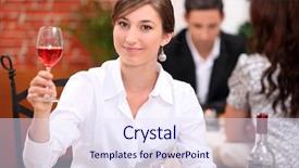  Presentation with appreciating - Audience pleasing slide deck consisting of good appreciation - young woman appreciating a glass backdrop and a  colored foreground