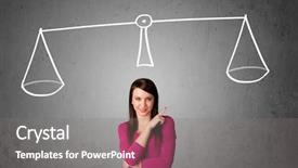  Presentation with decision - Amazing slide set having good bad - pretty young lady taking backdrop and a gray colored foreground