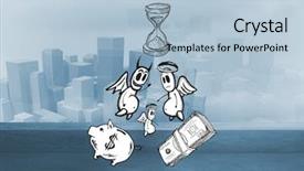  Presentation with doodle - Colorful PPT theme enhanced with good banking vs bad banking backdrop and a light blue colored foreground