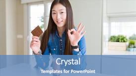  Presentation with milkshake - Slide deck enhanced with good bars - beautiful asian woman drinking chocolate background and a teal colored foreground