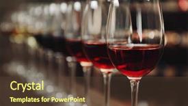  Presentation with wine - PPT theme having good bars - many glasses of different wine background and a tawny brown colored foreground