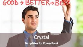  Presentation with motivational - Amazing presentation theme having good better best - handsome businessman writing a motivational backdrop and a gray colored foreground