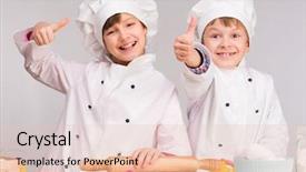  Presentation with children - PPT layouts consisting of good boys girls - two smiling children background and a lemonade colored foreground