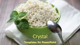  Presentation with mint - Presentation theme consisting of good-breakfast-cottage-cheese background and a tawny brown colored foreground
