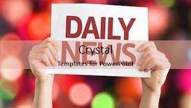  Presentation with news - Amazing presentation having daily news card with colorful backdrop and a coral colored foreground