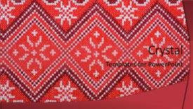 Presentation with stitch - Presentation design with embroidered good by cross-stitch background and a red colored foreground