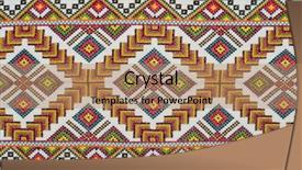  Presentation with stitch - Beautiful slides featuring border frame - embroidered good by cross-stitch pattern backdrop and a coral colored foreground