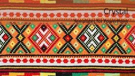  Presentation with stitch - Beautiful PPT layouts featuring embroidered good by cross-stitch backdrop and a red colored foreground