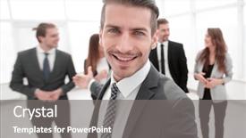  Presentation with governance - Amazing slides having good corporate governance - portrait of a man backdrop and a gray colored foreground