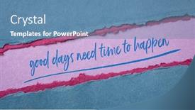  Presentation with patience - Slide set consisting of good-days-need-time background and a teal colored foreground