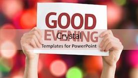  Presentation with good - Audience pleasing PPT theme consisting of good evening card with colorful backdrop and a coral colored foreground