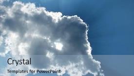  Presentation with battle - Audience pleasing slide deck consisting of good evil - cloud vs sun battle backdrop and a light blue colored foreground