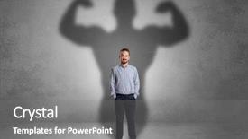  Presentation with powerful love - Amazing slides having good evil - lovely serious businessman standing backdrop and a gray colored foreground