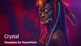  Presentation with evil - Amazing slides having good evil - portrait of an african shaman backdrop and a wine colored foreground