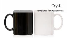 Presentation with evil - Theme having good evil - two cups - white background and a white colored foreground