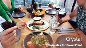  Presentation with food red - Slide set having good-food-and-tasty-red background and a coral colored foreground