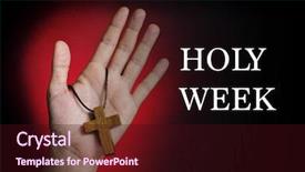  Presentation with black cross - Amazing PPT theme having good friday - closeup of a wooden cross backdrop and a wine colored foreground