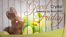  Presentation with easter basket - Beautiful PPT theme featuring good friday against easter eggs backdrop and a  colored foreground