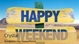  Presentation with good friday - Theme enhanced with good friday holiday - happy weekend sign with desert background and a yellow colored foreground