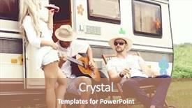  Presentation with summer time - Beautiful slides featuring good friends having a great backdrop and a coral colored foreground