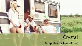  Presentation with summer time - Slide deck featuring good friends having a great background and a mint green colored foreground