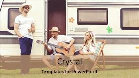  Presentation with good things sometimes take time - Slide set featuring good friends having a great background and a coral colored foreground