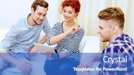  Presentation with internet surfing - PPT layouts with together surfing in the internet background and a teal colored foreground