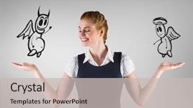  Presentation with demon - Presentation with good graphics presentation - digital composite image background and a light gray colored foreground