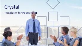  Presentation with mind - PPT theme consisting of good graphics presentation - digital composite of group meeting background and a sky blue colored foreground