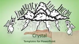  Presentation with bankruptcy - Presentation design consisting of good graphics presentation - female hand presenting bankruptcy graphic background and a soft green colored foreground