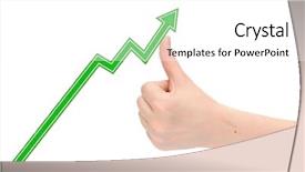  Presentation with automobile driver hand hold steering - Slides enhanced with good graphics presentation - hand holds the arrow graph background and a white colored foreground