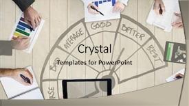  Presentation with wood panel - Slide deck consisting of good graphics presentation - overhead of business team background and a soft green colored foreground