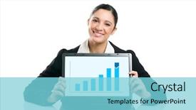  Presentation with business growing - Presentation design having shot of a windsock with artificial vignetting background and a teal colored foreground