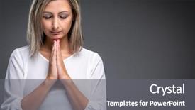  Presentation with family health - Beautiful presentation theme featuring good health and prosperity backdrop and a gray colored foreground