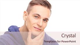  Presentation with studio - PPT theme featuring good hygeine - studio shot of a young background and a lemonade colored foreground