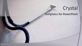  Presentation with carpet - PPT layouts having good hygeine - vacuum cleaner on grey carpet background and a light gray colored foreground