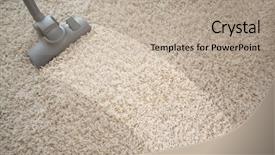  Presentation with rough - Presentation theme enhanced with good hygeine - vacuuming rough carpet in living background and a mint green colored foreground
