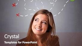  Presentation with abstract beautiful black pink glitter - Presentation theme consisting of right mind - beautiful young woman thinking background and a tawny brown colored foreground