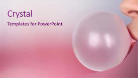  Presentation with chewing gum - Cool new presentation theme with doing bubble with chewing gum backdrop and a lemonade colored foreground