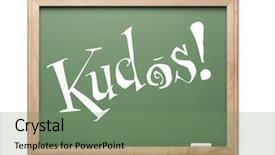  Presentation with chalk board - Colorful presentation theme enhanced with good job - kudos green chalk board series backdrop and a seafoam green colored foreground