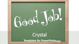  Presentation with chalk board - Slide deck enhanced with good job green chalk board background and a gray colored foreground