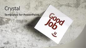  Presentation with good life good job - Presentation theme with good job on paper note background and a  colored foreground