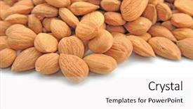 Presentation with good life - Presentation design with good life - bunch of almonds on isolated background and a white colored foreground