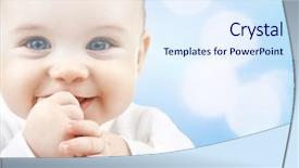  Presentation with good life - Presentation theme featuring good life - child people and happiness concept background and a sky blue colored foreground