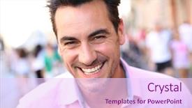  Presentation with pink - Audience pleasing slide set consisting of good looking - closeup of handsome guy wearing backdrop and a pink colored foreground