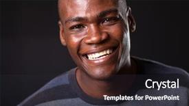  Presentation with african american doctors - Presentation theme enhanced with good looking - handsome young african american man background and a  colored foreground