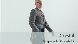  Presentation with 60s - Slide set featuring good-looking-businessman background and a light gray colored foreground