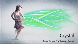  Presentation with bright white - Presentation theme featuring good looking fresh street dancer background and a  colored foreground