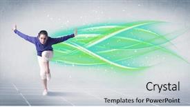  Presentation with bright white - Audience pleasing presentation consisting of good looking fresh street dancer backdrop and a light gray colored foreground