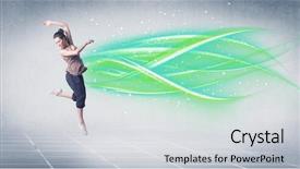  Presentation with bright white - Beautiful PPT theme featuring good looking fresh street dancer backdrop and a  colored foreground